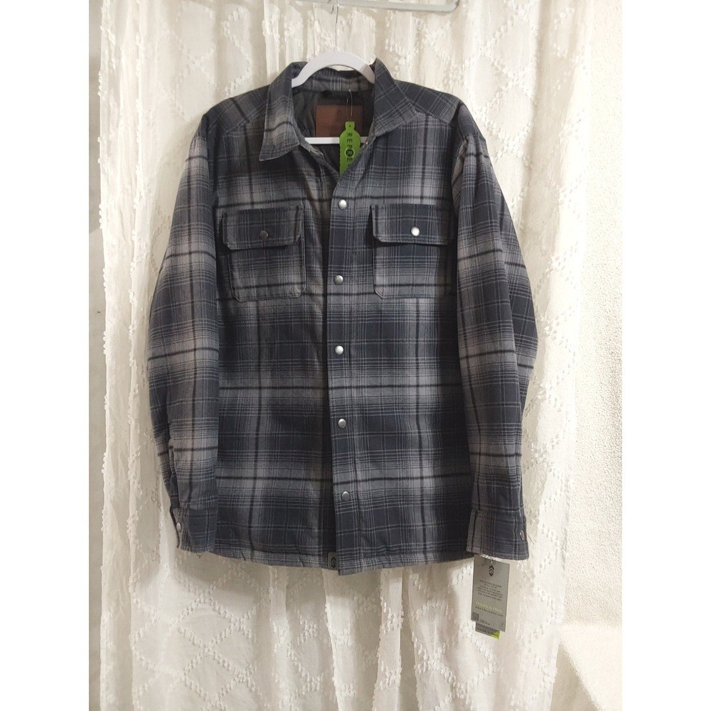 Free Country Mens Quilted Flannel Jacket Large NWT‎